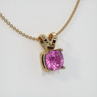 0.73 Ct. Pinkish Purple Sapphire Pendant, 14K Yellow Gold 2